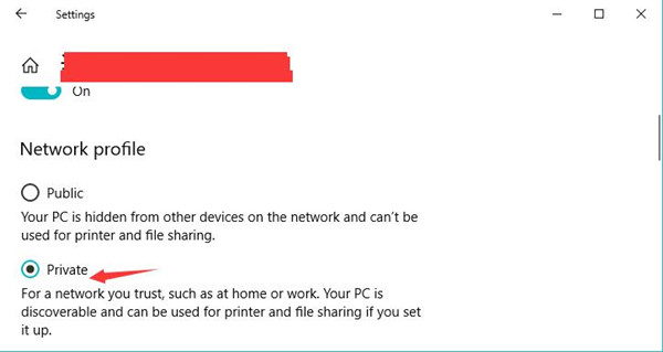 private network profile