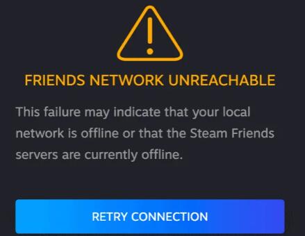 steam friends network unreachable