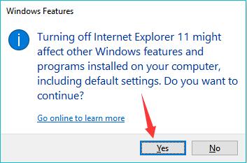 turn off internet explorer feature