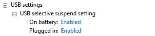 usb selective suspend setting