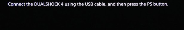 connect the dualshock 4 using teh usb cable