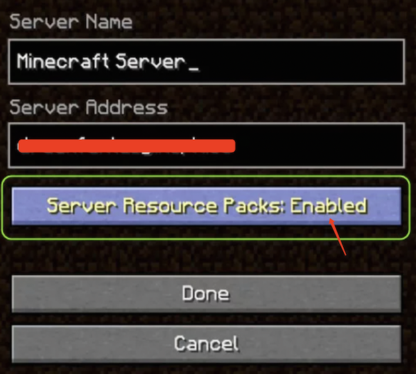 disable resource pack