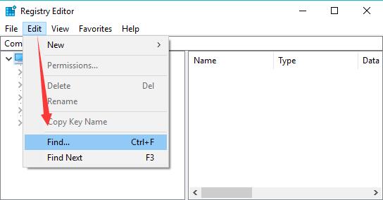 edit find skype for business in registry editor