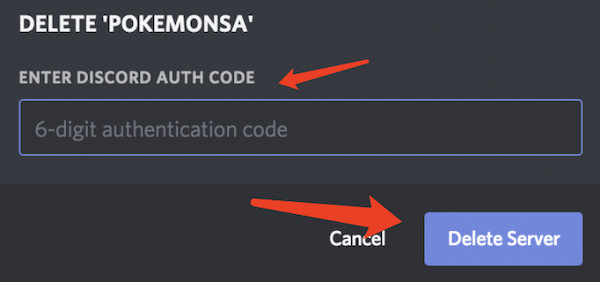 enter discord auth code