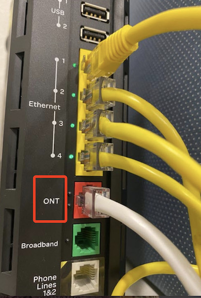 ont port for network cable