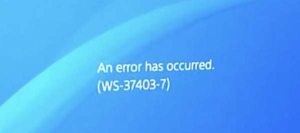 ps4 an error has occurred ws-37403-7