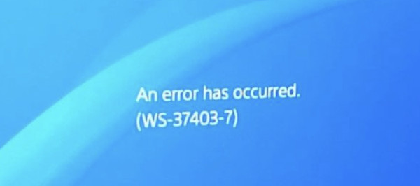 PS4: An Error Occurred