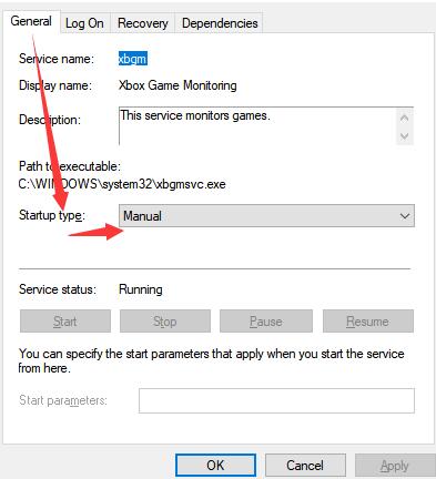 set windows driver foundation service manual or disabled