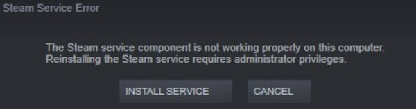 Steam Service Error Steam Service Component Not Working Property On