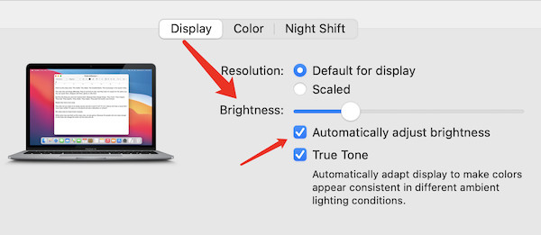 automatically adjust brightness mac