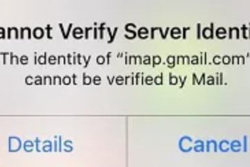 Cannot Verify Server Identity on iPhone and iPad