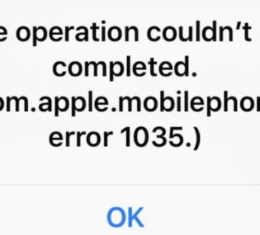 The Operation Couldn’t be Completed (com.apple.mobilephone error 1035)