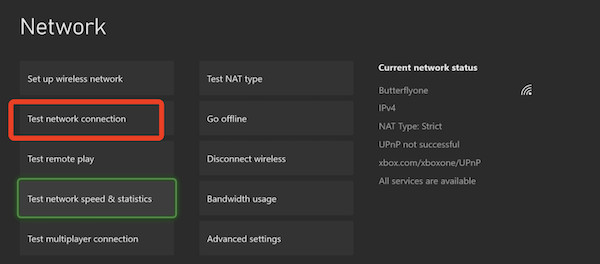 test network connection