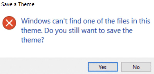 windows cannot find one of the files in this theme