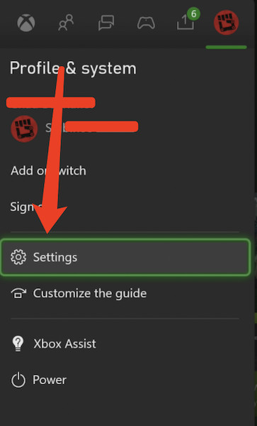 xbox settings