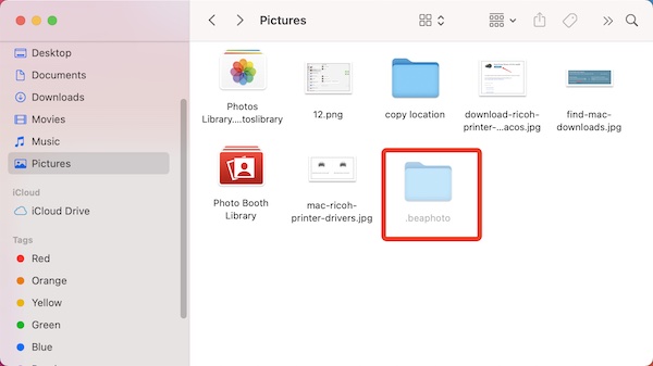 beaphoto hidden folder