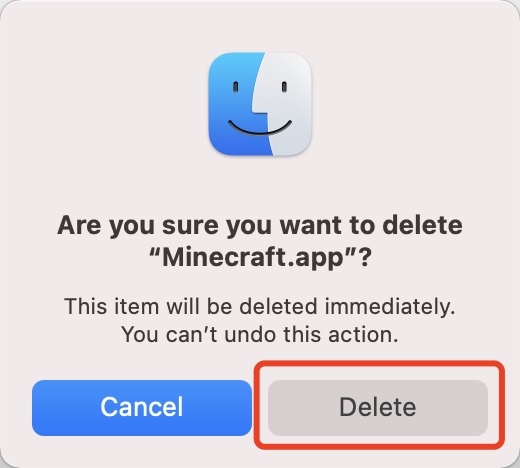 confirm to delete program