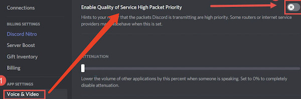 enable quality of service high packet priority