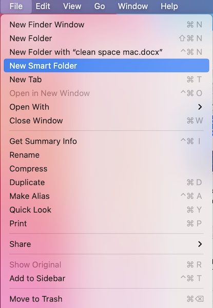 finder new smart folder