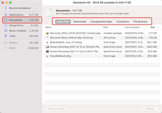 storage documents sort manage