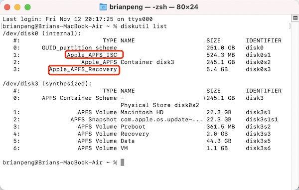 terminal full disk usage