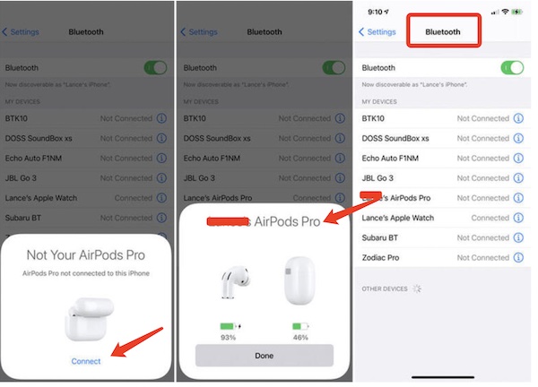 connect airpods to iphone