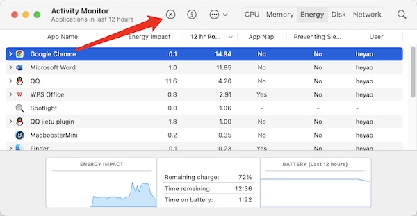 force quit mac apps from the activity monitor