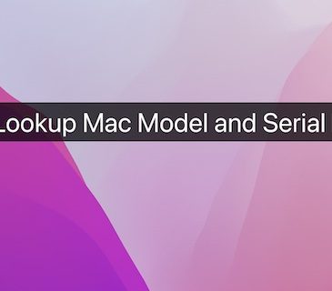 how to lookup mac model and serial number