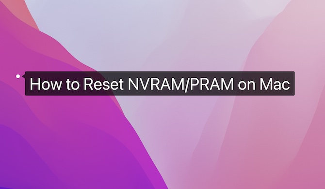how to reset nvram on mac