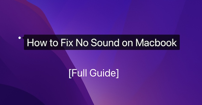 no sound on mac