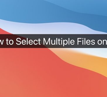 how to select multiple files mac