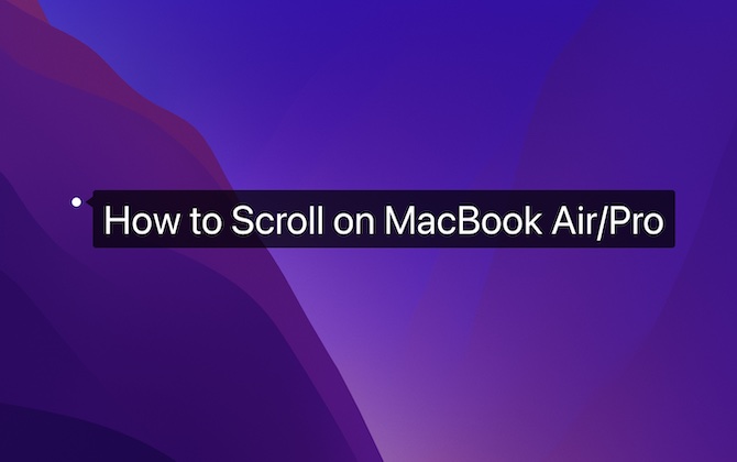 how to scroll on mac