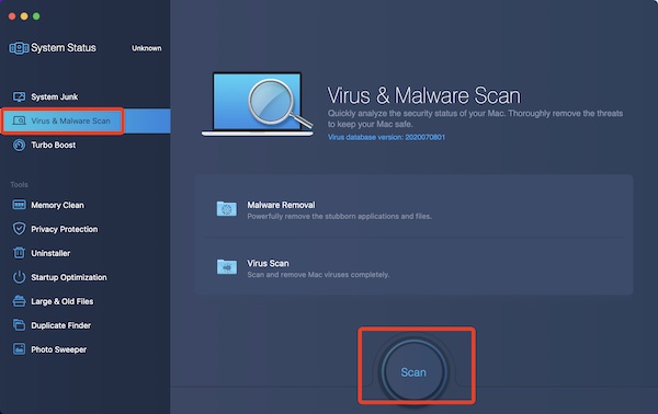 mac booster virus malware scan