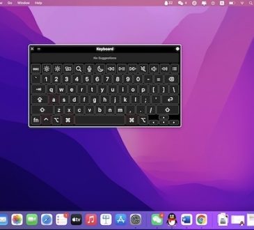 macbook on screen keyboard