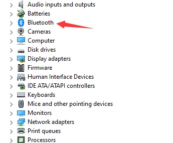 bluetooth appear in device manager