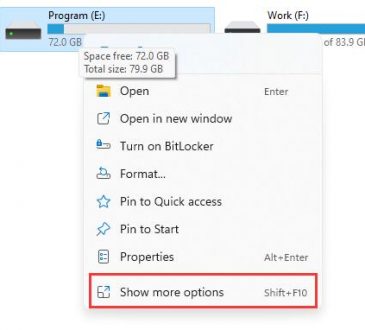How to Disable Show More Options on Context Menu