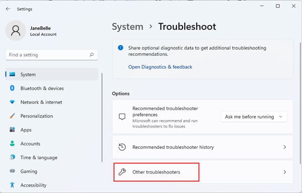 other troubleshooters