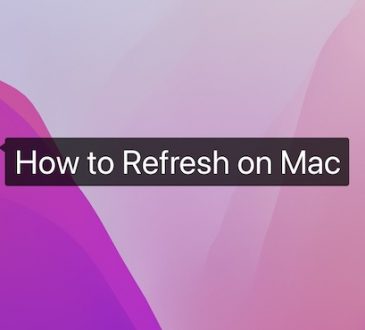 how to refresh on mac