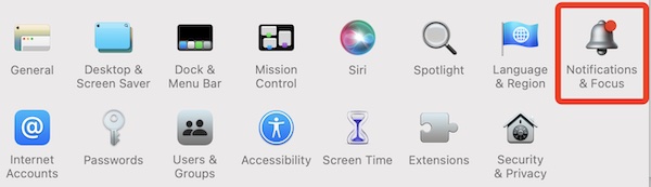 notification and focus mac settings