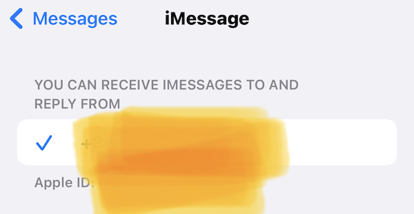 phone number in send and receive