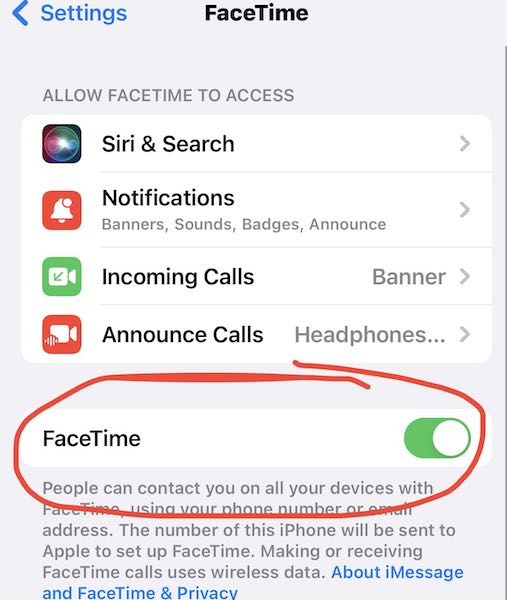 restart facetime on iphone