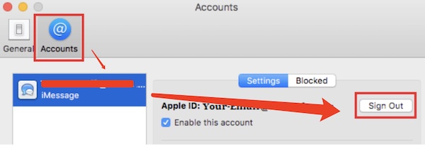 sign out of imessage mac