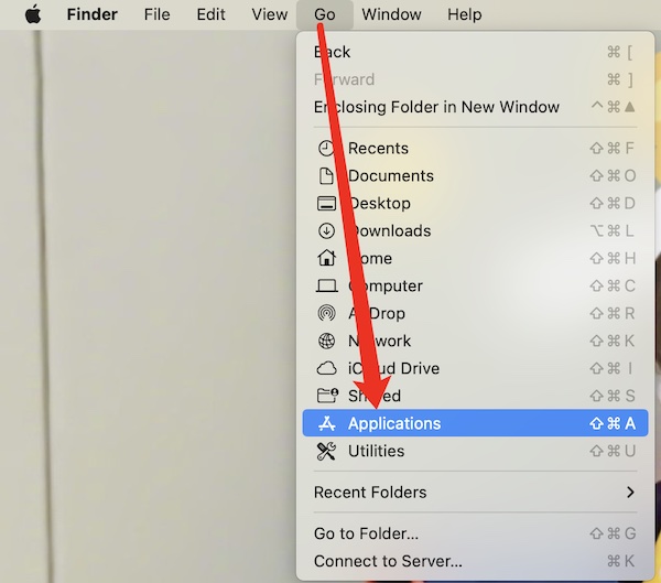 go applications in finder