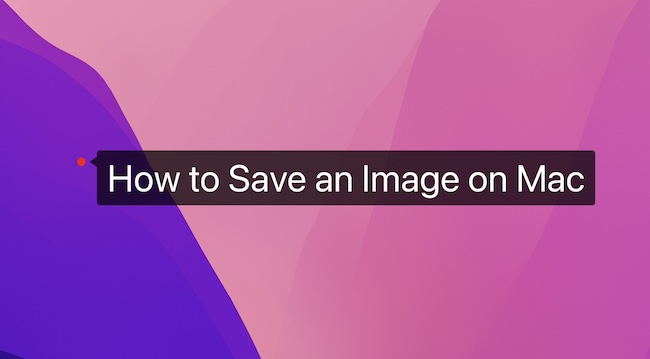 how to save an image on mac