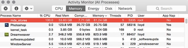 mds stores high cpu usage