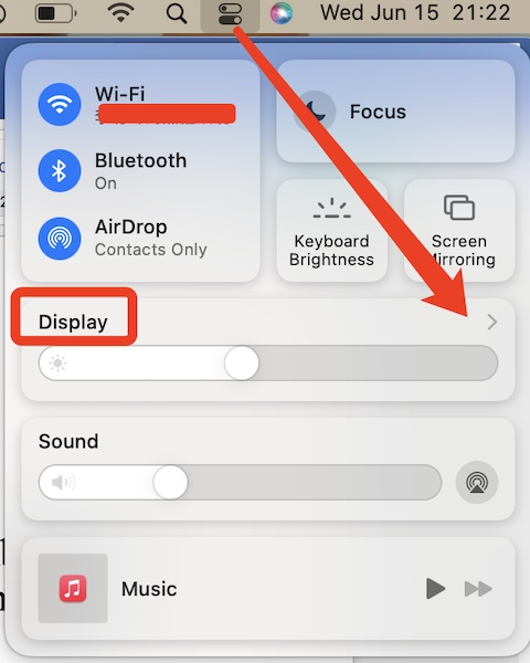 control center on mac