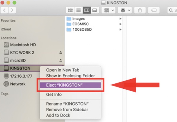 eject usb drive from mac with finder