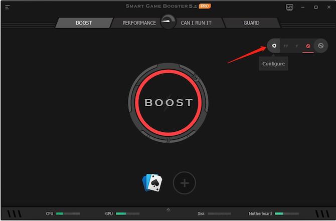 smart game booster overclock gpu configure