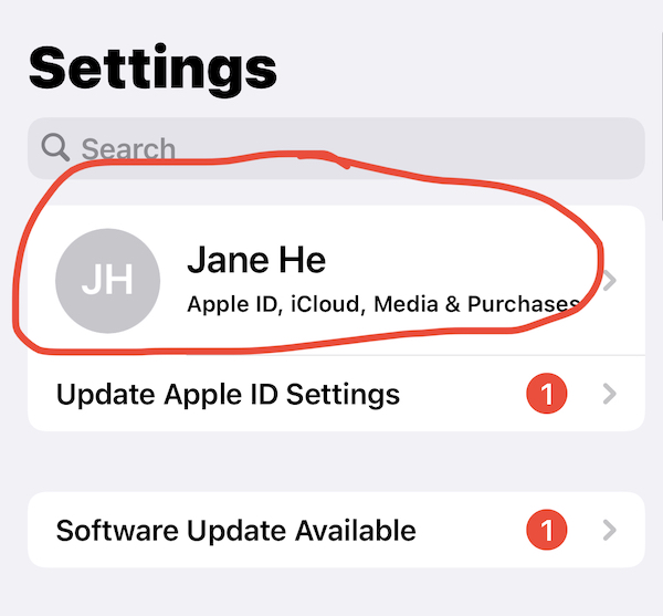 apple id username on iphone