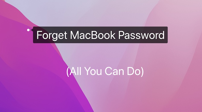 forget macbook password
